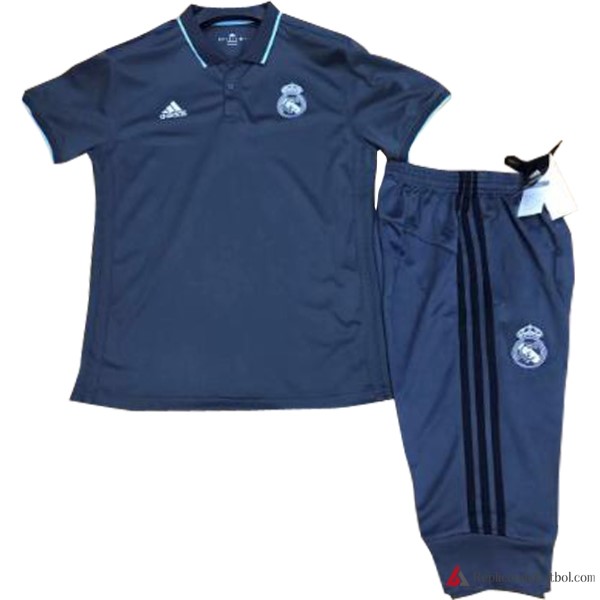 Polo Real Madrid Conjunto Completo 2017-2018 Azul Marino